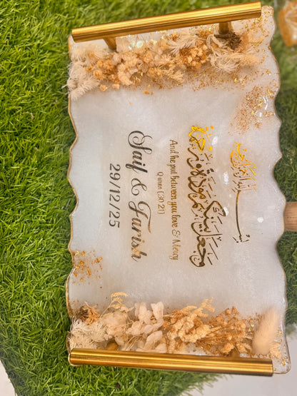 Square Design Resin Plate