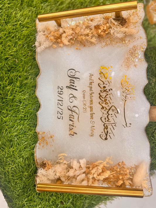 Square Design Resin Plate