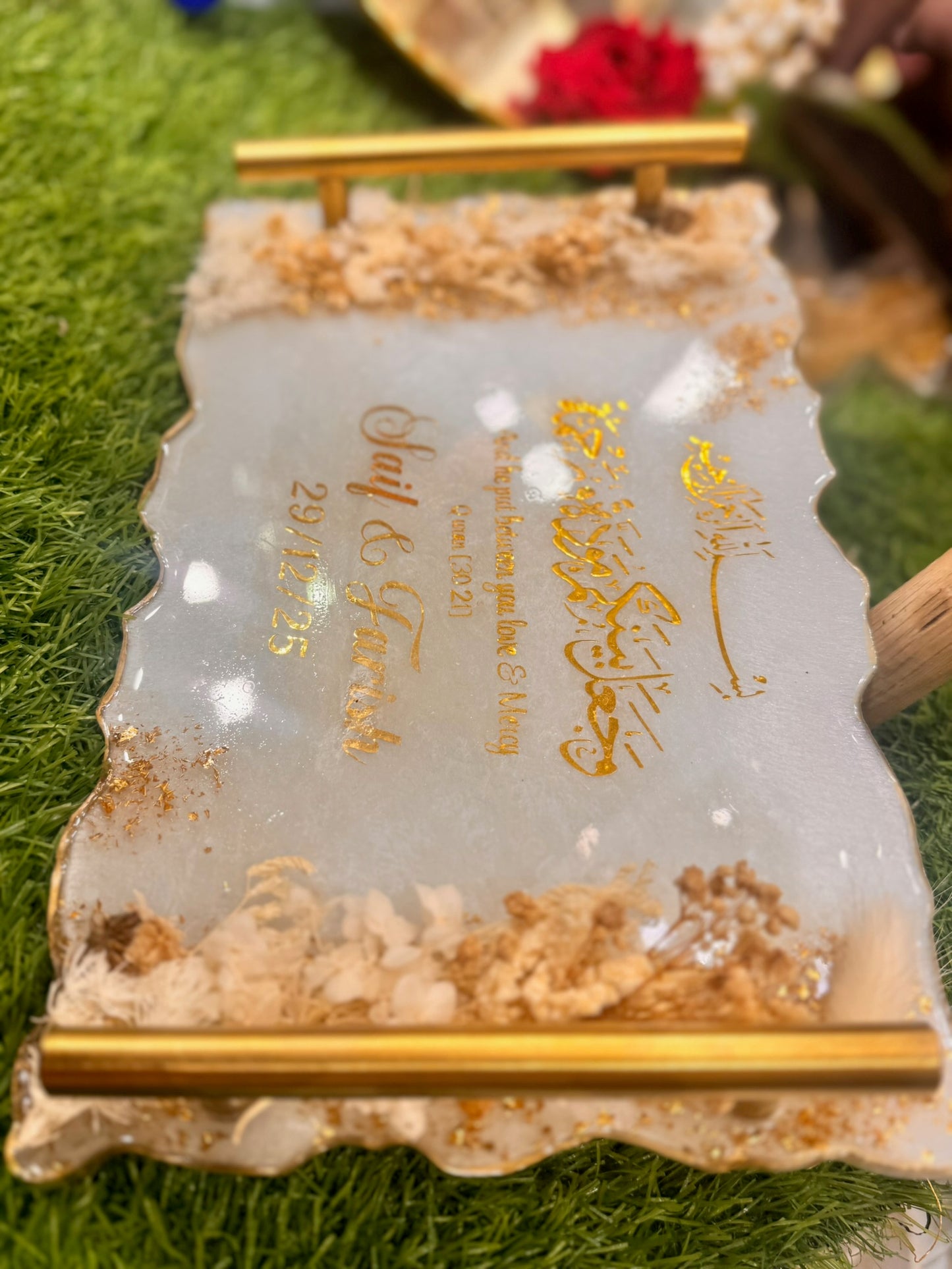 Square Design Resin Plate
