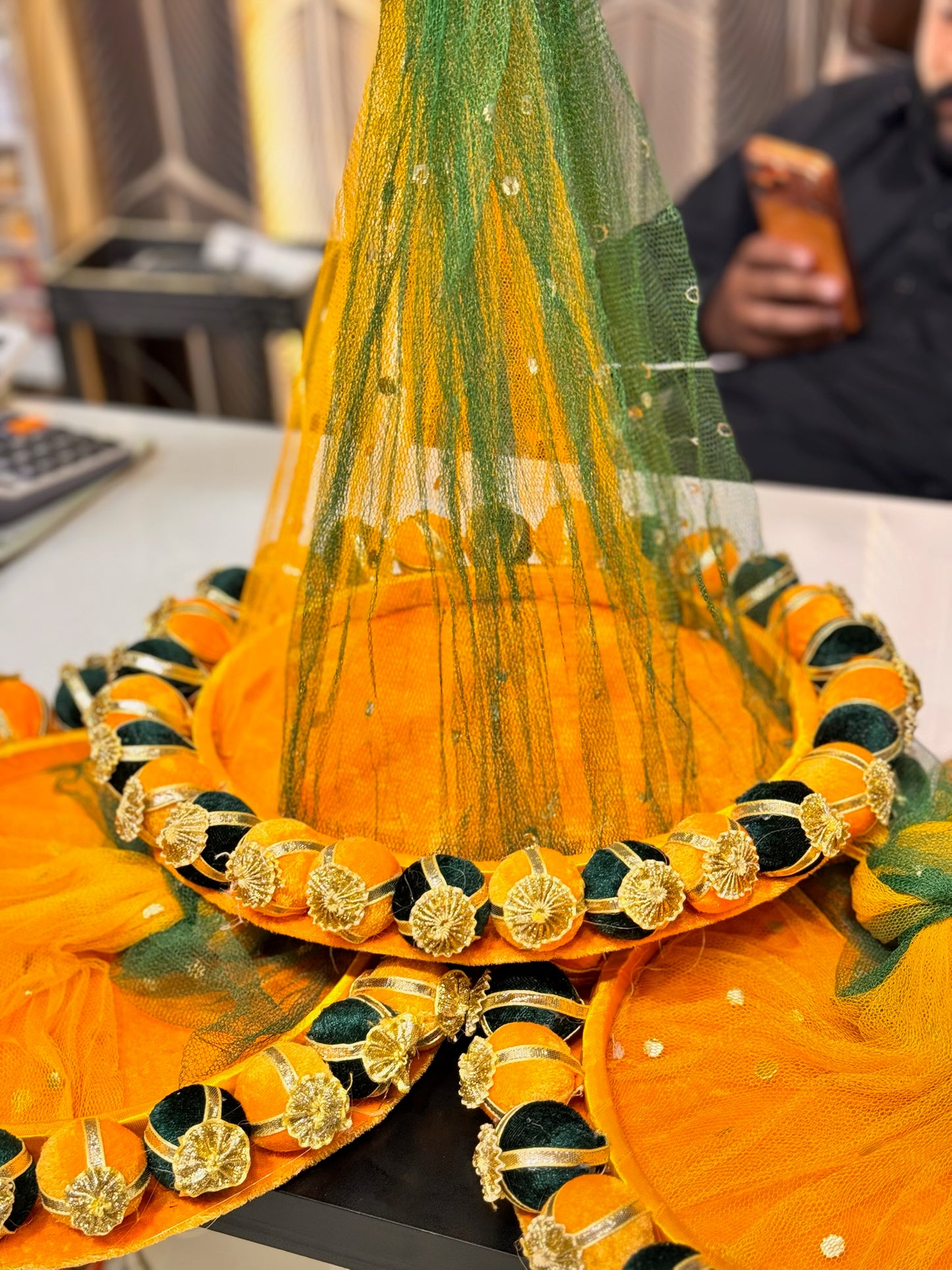 Velvet Ball Net Mehndi Tray
