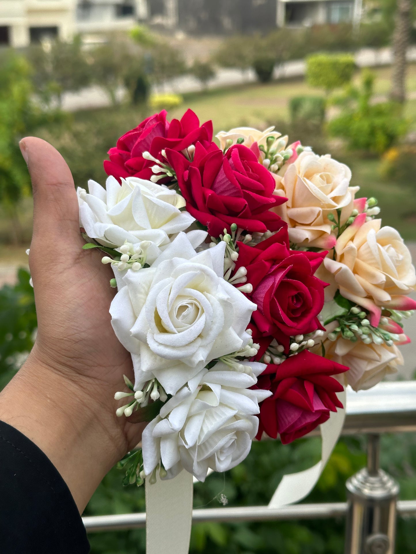 Velvet Floral Gajray Pair