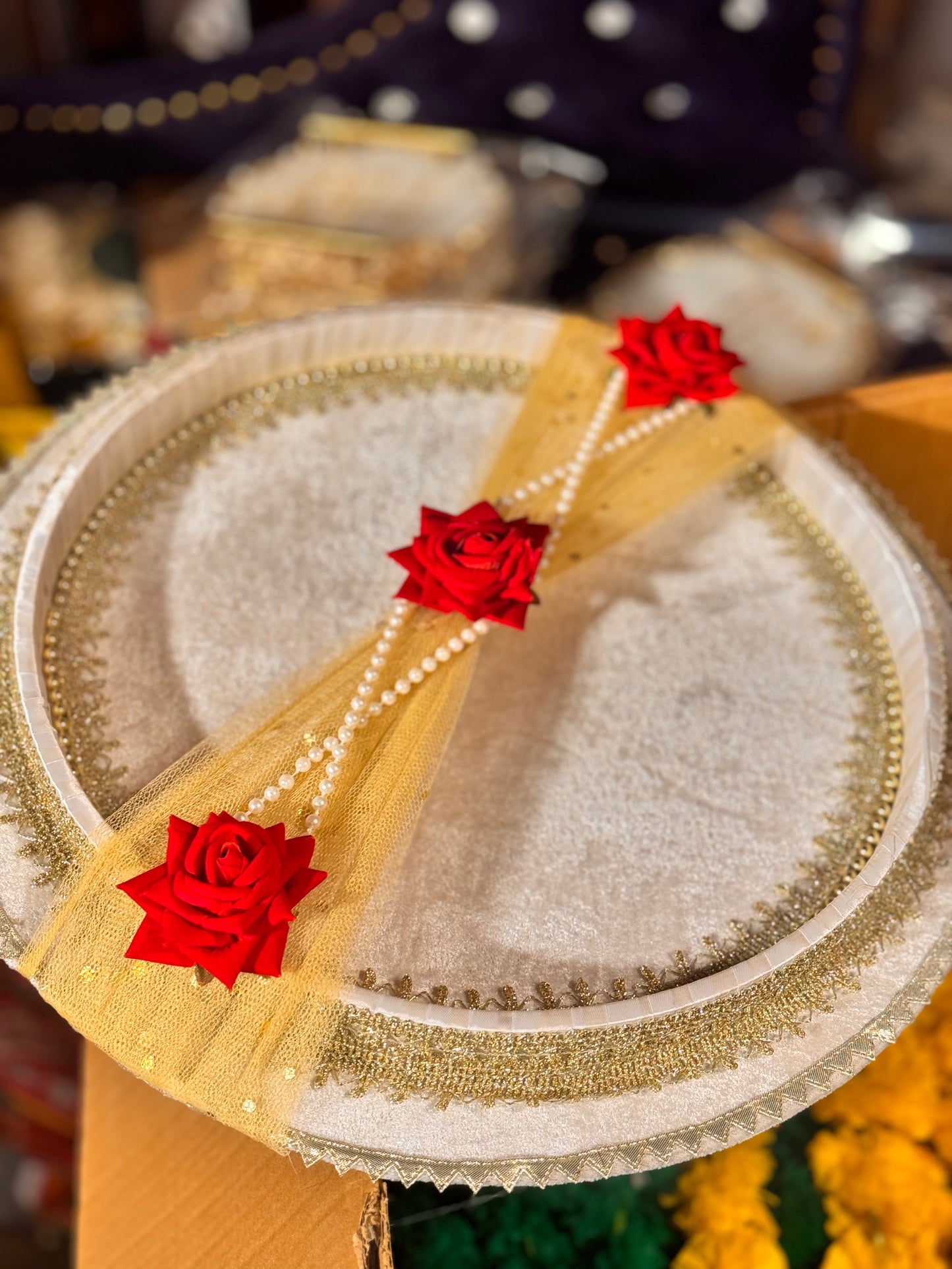 Round Decorated Tray