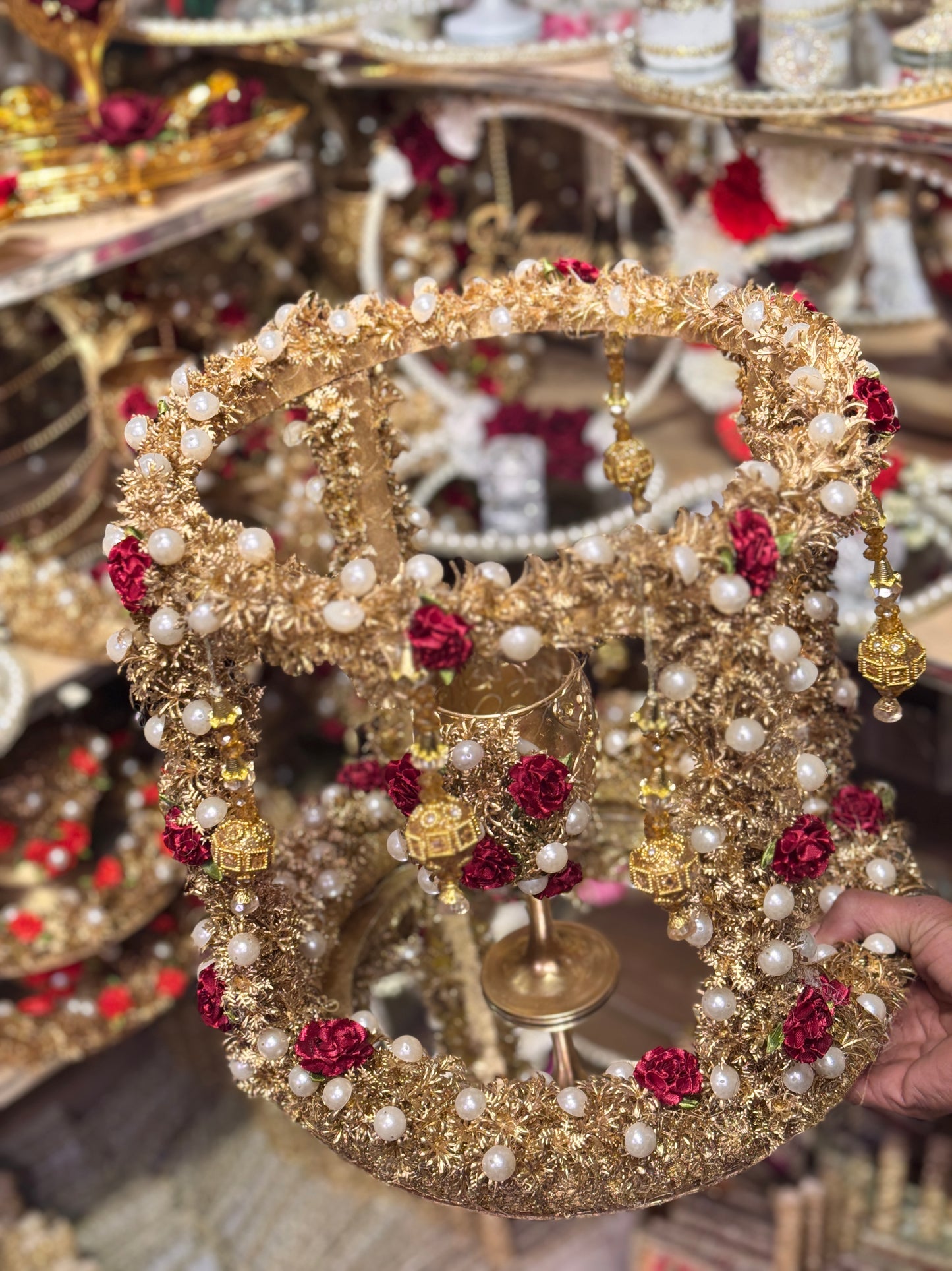 Gold Work Doodh Pilai Glass