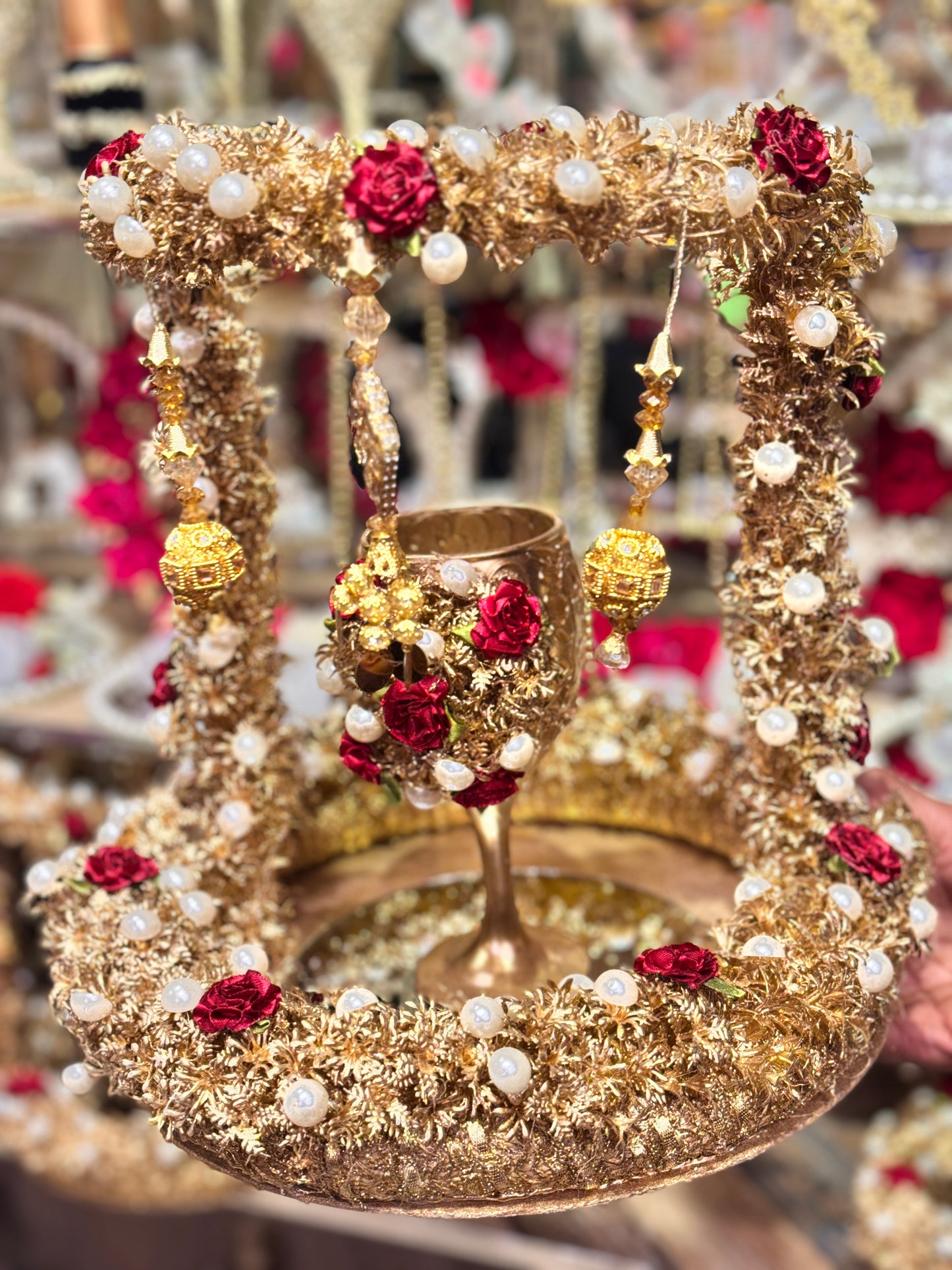 Gold Work Doodh Pilai Glass