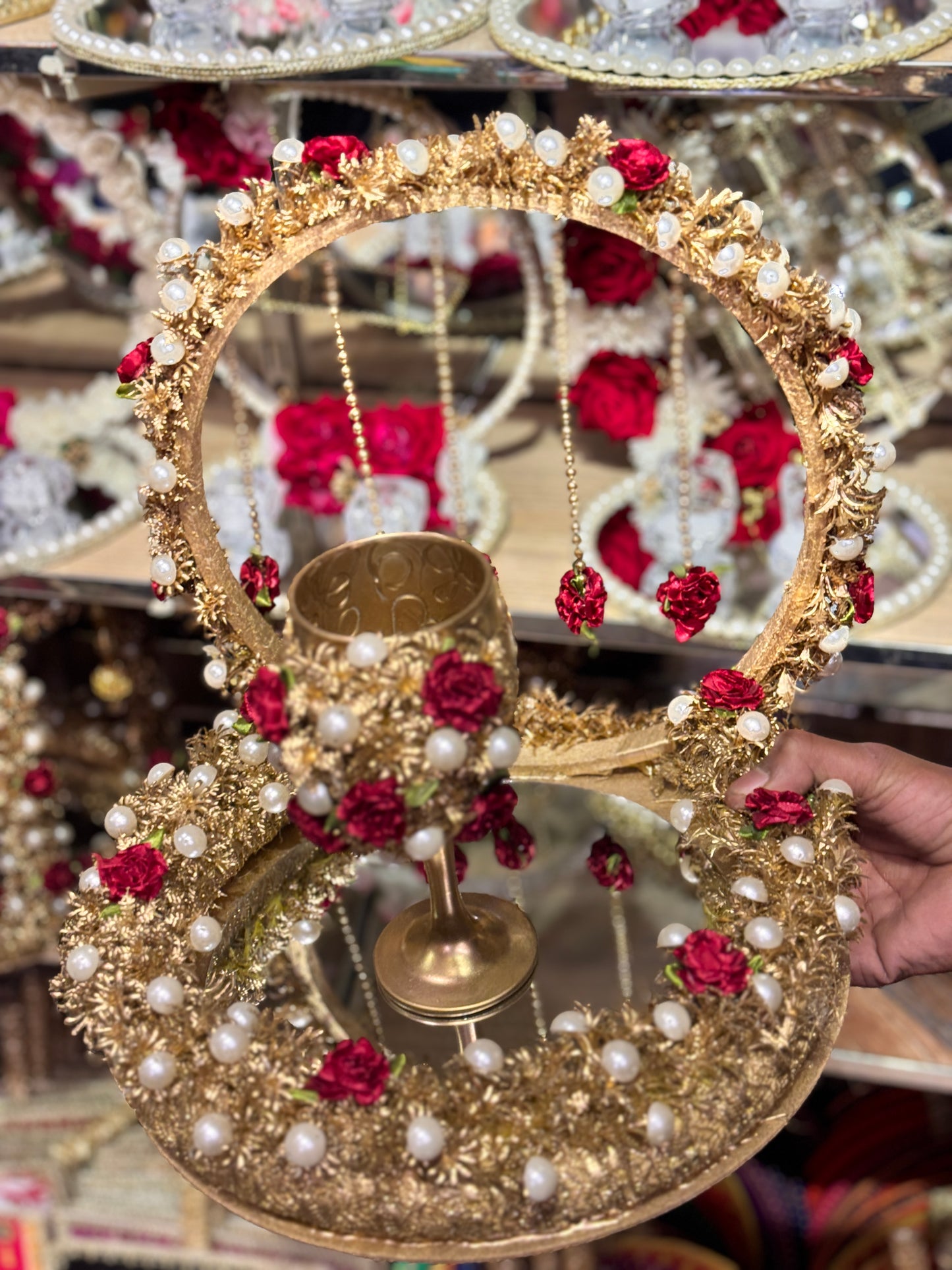 Gold Work Doodh Pilai Glass