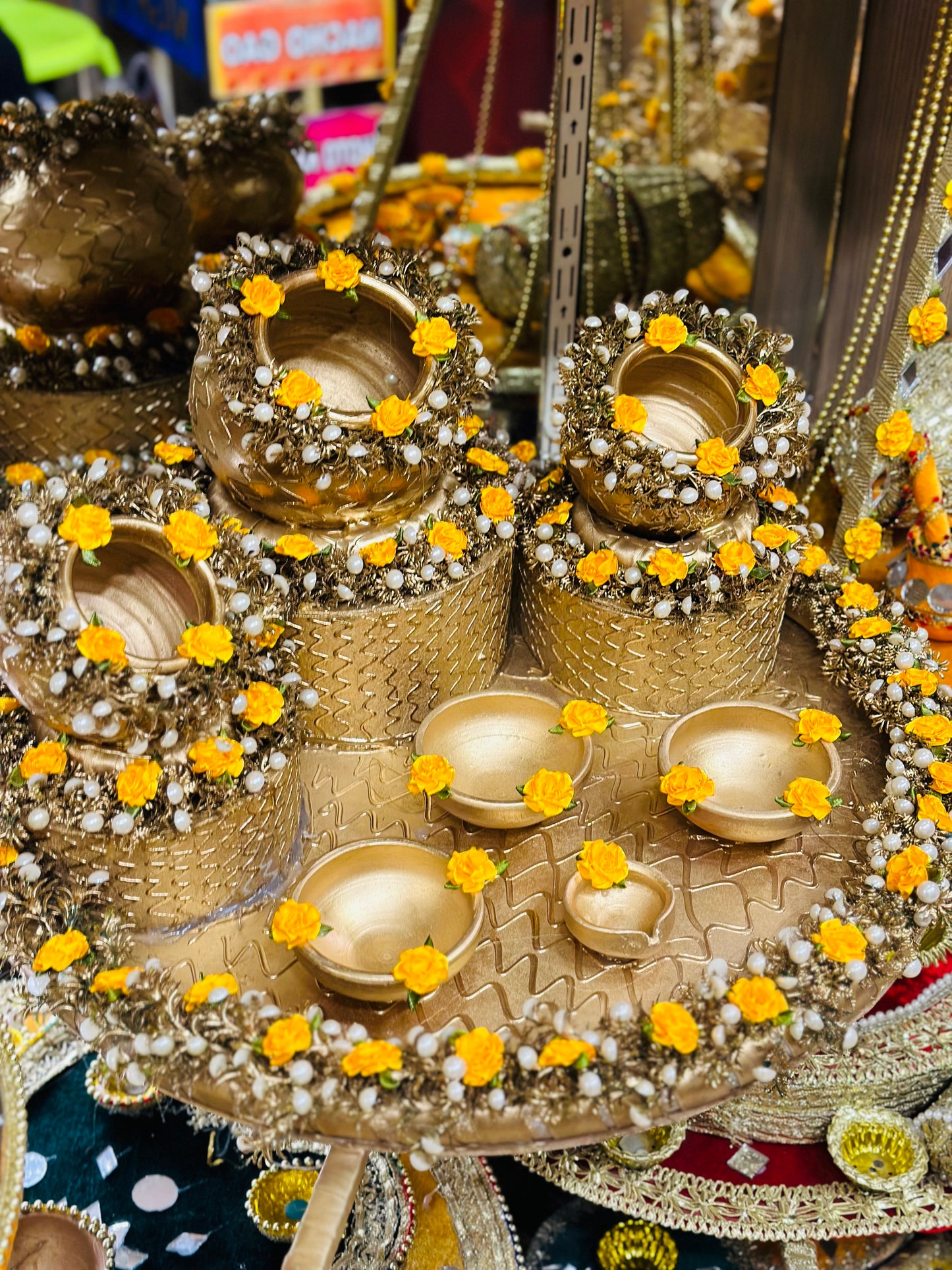 Gold Work Matki Thaal