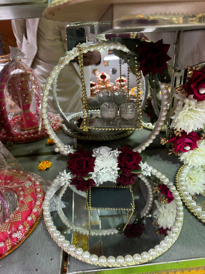 Mirror Base Jhoola Ring Plates