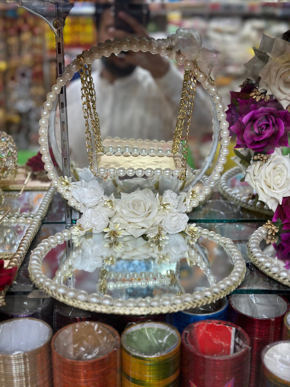Mirror Base Jhoola Ring Plates